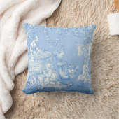 Blue Toile Pillow Kussen (Deken)
