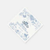 Blue Toile Pumpkin Franse Herfst Bloemen Bruids Sh Servet (Hoek)