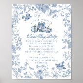 Blue Toile Pumpkin Franse Herfst Dont Say Baby Poster (Voorkant)
