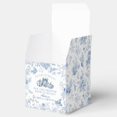 Blue Toile Pumpkin Franse Herfst Vrijgezellenfeest Bedankdoosjes (Geopend)