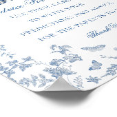 Blue Toile Pumpkin French Fall Advice for Baby Poster (Hoek)