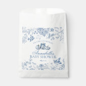 Blue Toile Pumpkin French Fall Baby Shower Dessert Bedankzakje (Voorkant)