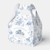 Blue Toile Pumpkin French Fall Dessert Favor Boxes Bedankdoosjes (Achterkant)