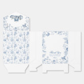 Blue Toile Pumpkin French Fall Dessert Favor Boxes Bedankdoosjes (Ongevouwen)
