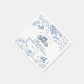 Blue Toile Pumpkin French Fall Floral Baby Shower Servet (Hoek)