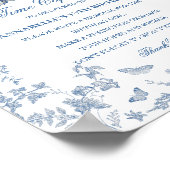 Blue Toile Pumpkin French Fall Time Capsule Poster (Hoek)