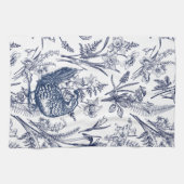 Blue Toile Quail - Wildlife at Home Theedoek (Horizontaal)