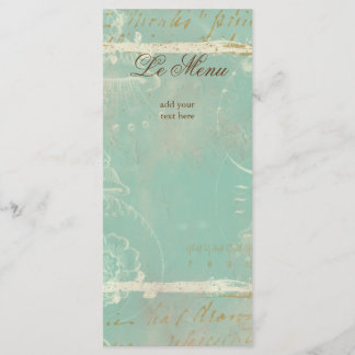 Blue Toile Rack-kaarten Menu
