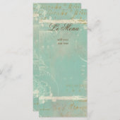 Blue Toile Rack-kaarten Menu (Voorkant / Achterkant)