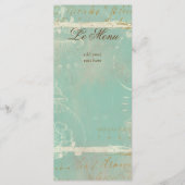 Blue Toile Rack-kaarten Menu (Voorkant)