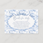 Blue Toile Safari Animal Books voor Baby-ticket Informatiekaartje (Voorkant)