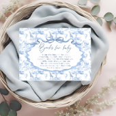 Blue Toile Safari Animal Books voor Baby-ticket Informatiekaartje