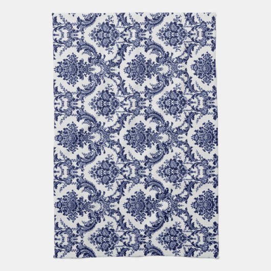 Blue Toile Theedoek (Verticaal)