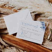 Blue Toile Wedding Reply Kaart met Maaltijdkeuze