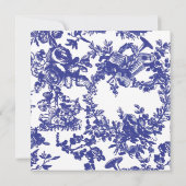 Blue Toile Wedding Uitnodiging (Achterkant)