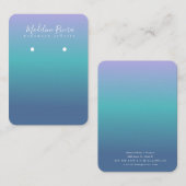 Blue Tone Gradient Handmade Earring Display Kaart Contactkaartje (Voorkant / Achterkant)