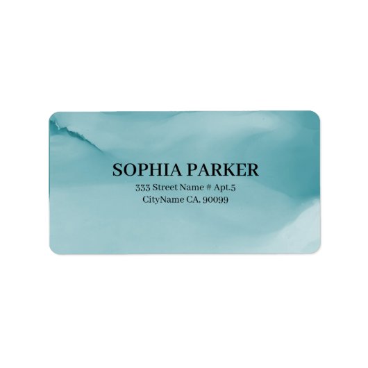 Blue Tones Alcohol Ink Etiket (Voorkant)