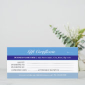 Blue Tones Cadeaubon (Staand voorkant)