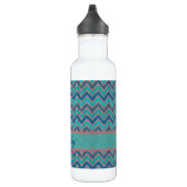 Blue Tones Chevron Waterfles (Rechts)