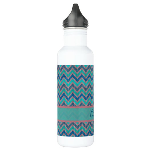 Blue Tones Chevron Waterfles (Links)