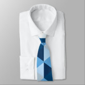 Blue Tones Geometric Shaptern Pattern Stropdas (Gebonden)