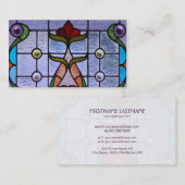 Blue Tones Glas in lood Sjabloon Visitekaartje (Voorkant / Achterkant)