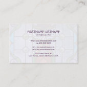 Blue Tones Glas in lood Sjabloon Visitekaartje (Achterkant)