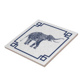 Blue Tones Leuke Retro Bloemenolifant 2 met Lijst Tegeltje (Zijkant)