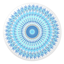 Blue Tones Mandala Knob Keramische Knop