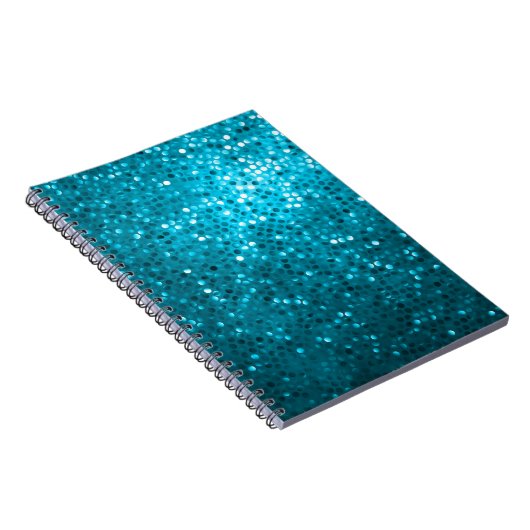 Blue Tones Retro Glitter en Sparkles 2 Notitieboek (Rechterzijde)