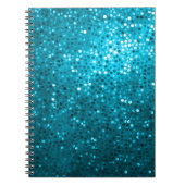 Blue Tones Retro Glitter en Sparkles 2 Notitieboek (Voorkant)