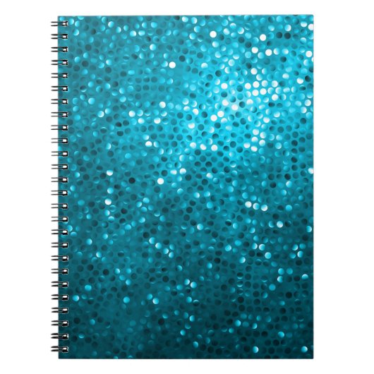 Blue Tones Retro Glitter en Sparkles 2 Notitieboek (Voorkant)