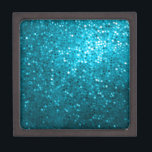 Blue Tones Retro Glitter en Sparkles 2 Premium Bewaar Doosje<br><div class="desc">Elegant blauwe tinten glitter en sparkles 2. Monogramed versie op verzoek,  tot ik het maak.</div>
