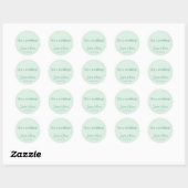 Blue Tones Wedding Ronde Sticker (Vel)
