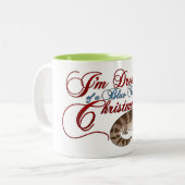 Blue Tongue Skink Kerstmis Tweekleurige Koffiemok (Voorkant links)