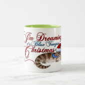 Blue Tongue Skink Kerstmis Tweekleurige Koffiemok (Center)