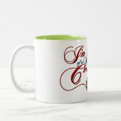 Blue Tongue Skink Kerstmis Tweekleurige Koffiemok (Links)