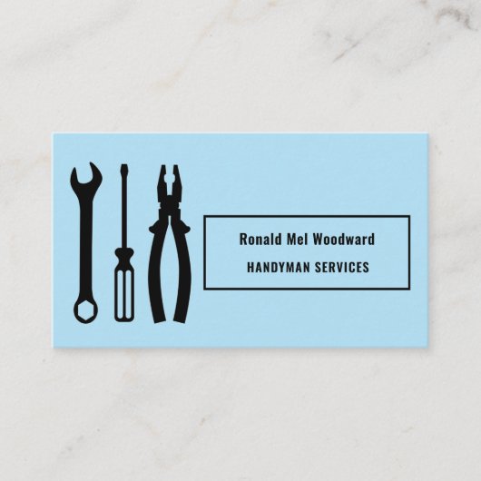 Blue Tool Handyman Services Visitekaartje (Voorkant)