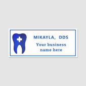 Blue Tooth Dental Name Tag (Voorkant)