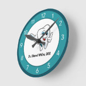 Blue Tooth Dentist Kantoor, aangepaste  Ronde Klok (Hoek)