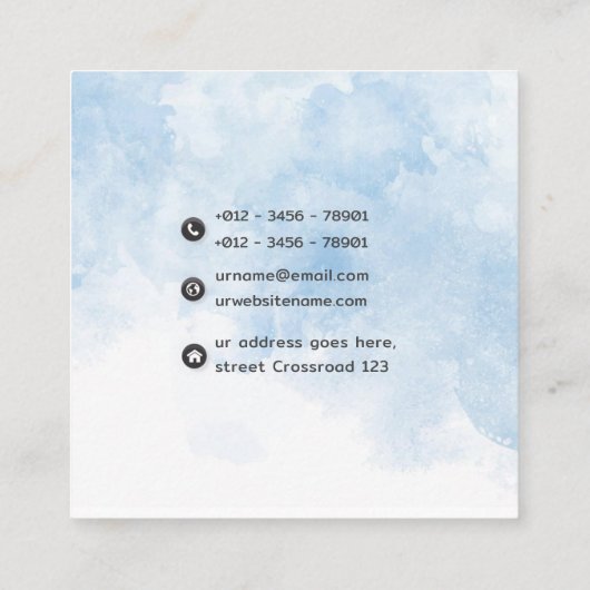 Blue Tooth Dentist Visitekaartje (Achterkant)