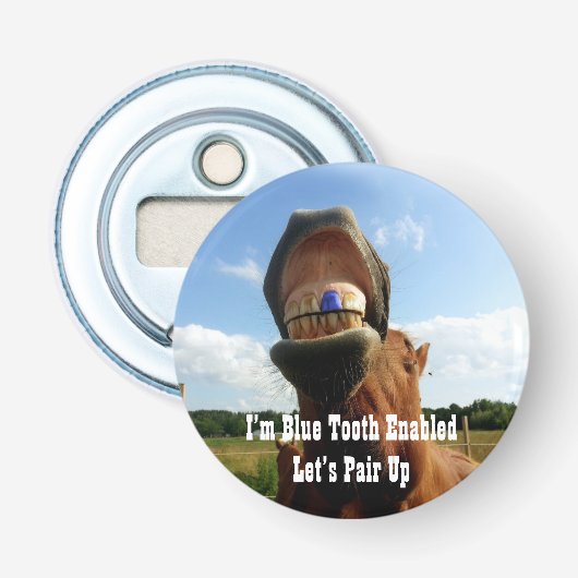 Blue Tooth Enabled Horse Button Flesopener (Voorkant)