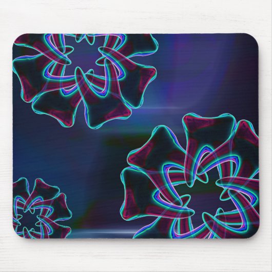 Blue Tooth Flower Design Dentist Mousepad Muismat (Voorkant)