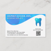 Blue Tooth Logo | Dentistry | QR Code Custom Visitekaartje (Voorkant)