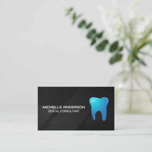 Blue Tooth Logo | Tandheelkunde  Visitekaartje (Staand voorkant)