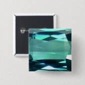 Blue Topaz 4 Vierkante Button 5,1 Cm (Voorkant /achterkant)