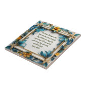 Blue Topaz Blossom Lijst Tegeltje (Zijkant)