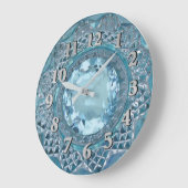 Blue Topaz en Cut Glass Grote Klok (Hoek)