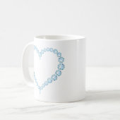 Blue Topaz Gem Heart Koffiemok (Voorkant links)