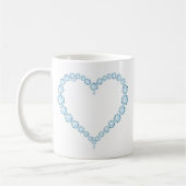 Blue Topaz Gem Heart Koffiemok (Links)